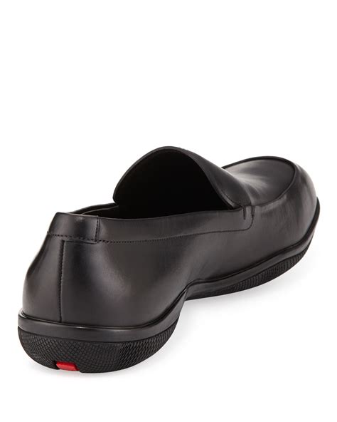 mens capped toe prada|prada sole loafer shoes.